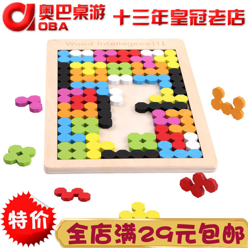 Honeycomb Tetris Building Blocks Puzzle Toys Parent-child Board Games Desktop Games Creative Puzzles Thinking Exercise