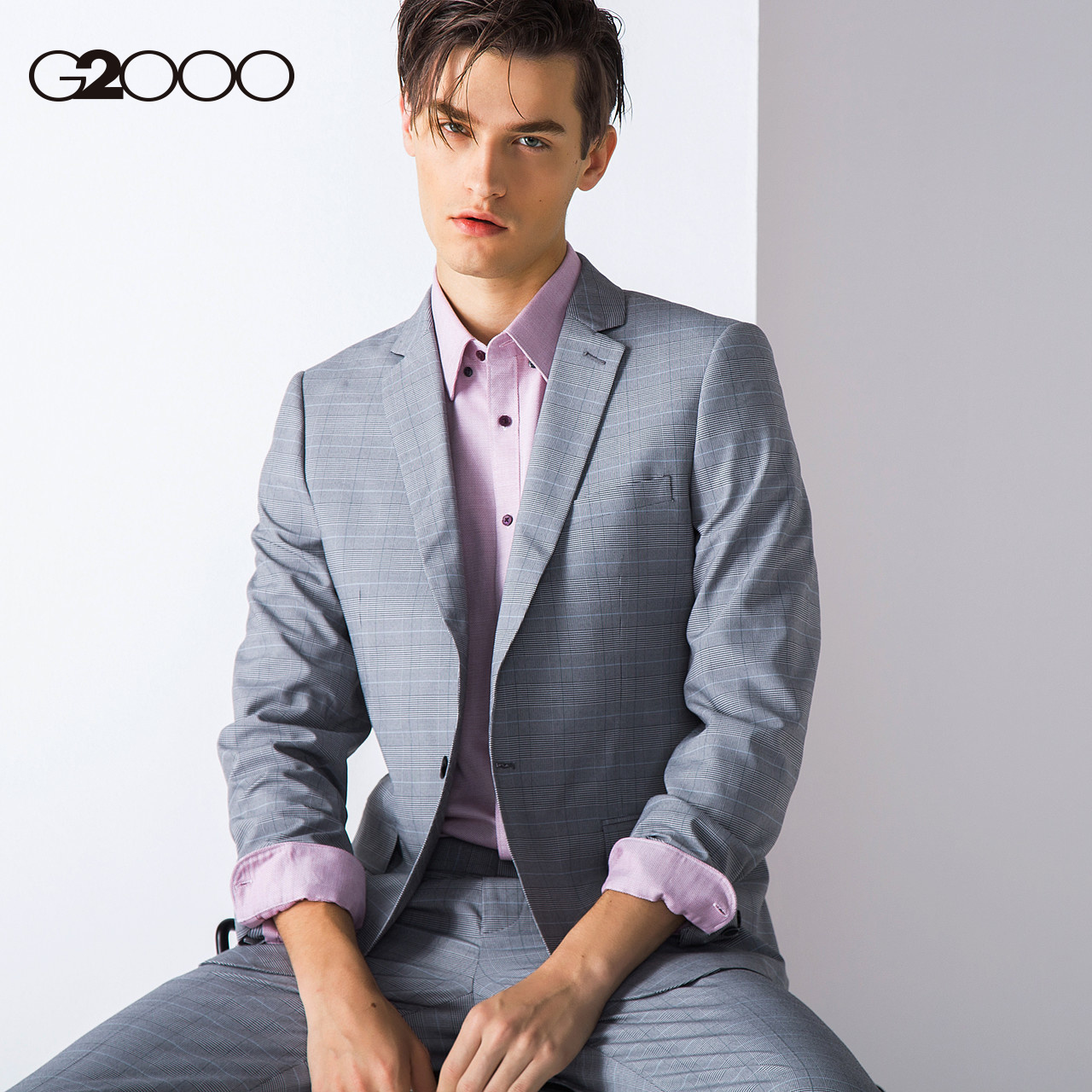 Mall G2000 nam với mùa xuân và mùa hè cổ điển sọc ca rô Business Suit nam Suit Jacket 81.110.188