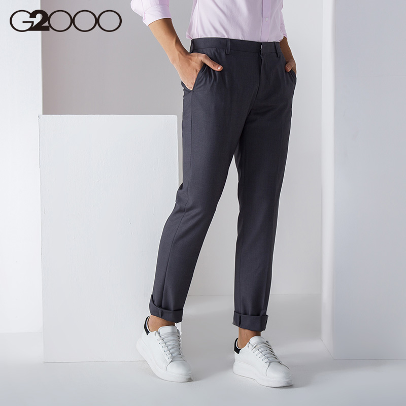 G2000 thoải mái chịu mài mòn quần thẳng người đàn ông mảnh khảnh kinh doanh chuyên nghiệp cảm giác bình thường giản dị phù hợp với quần