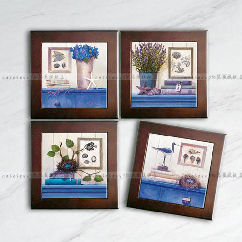 CASESAVVY Kathaway square ceramic painting porcelain plate painting decorative painting mural 003