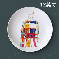 12-inch ANT NIO SOARES fashion hand-painted style porcelain plate hanging plate Decorative plate wall plate Ceramic plate