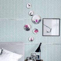 8 inch lotus ceramic plate Office dining room living room bedroom background wall wall hanging plate decorative ornaments