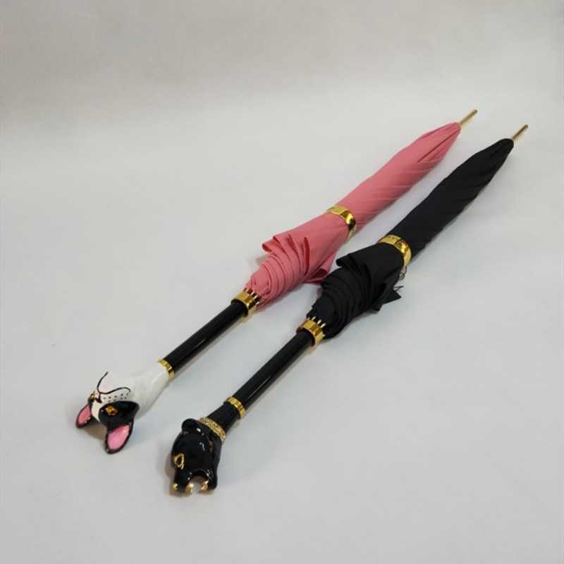 Animal Head Umbrella, Long Handle Trendy Brand Women's Sun Protection Umbrella, Creative Fresh Umbrella, Dual-Use Sun Umbrella for Both Sunny and Rainy Days