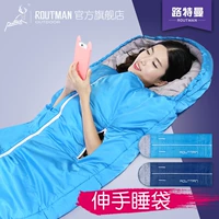 Lutman đạt tay túi ngủ người lớn ngoài trời trong nhà mùa đông dày ấm cắm trại du lịch đôi bẩn bông túi ngủ túi ngủ cho bé 2 tuổi