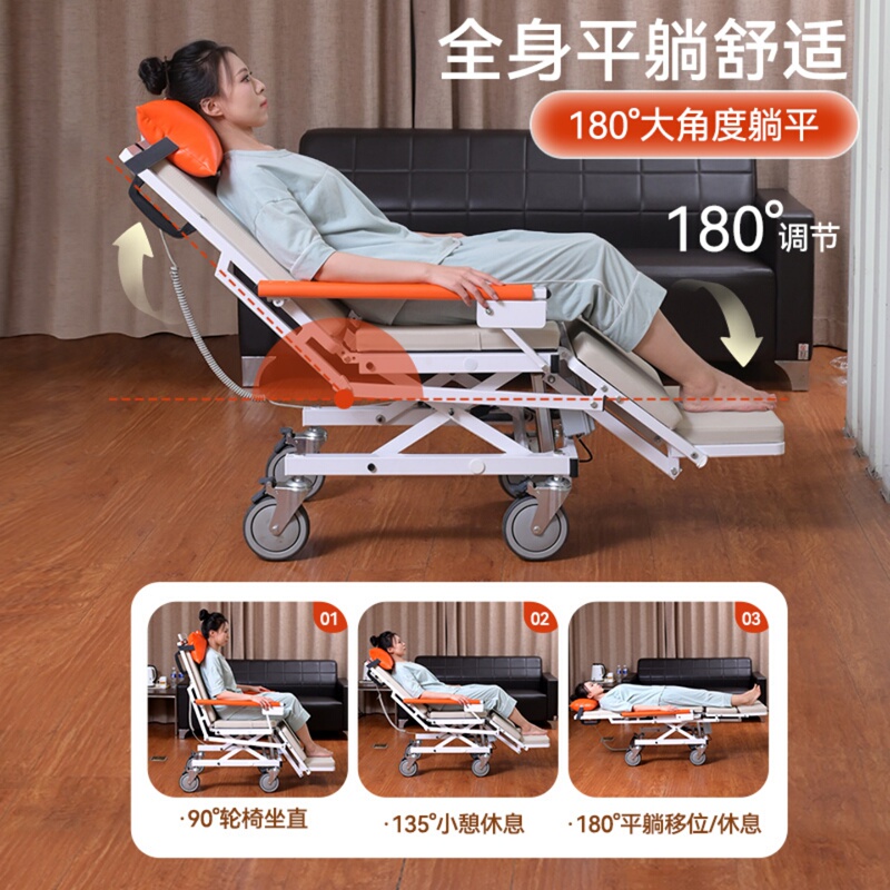 Multifunctional Electric Transfer Device for Paralyzed Elderly, No Need to Lift, Nursing Aid, Dual-Use for Sitting and Lying, Can Be Used for Bathing, Wheelchair and Bed Multifunctional Electric Transfer Device for Paralyzed Elderly, No Need to Lift, Nursing Aid, Dual-Use for Sitting and Lying, Can Be Used for Bathing, Wheelchair and Bed