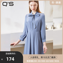 (Shopping mall same model) straw Spring Autumn New Korean commuter dress lace solid color temperament A- line dress