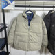 Baleno Cotton Coat for Men, Autumn and Winter Classic Little Whale Stand Collar Thickened Warm Puffer Jacket, Solid Color Versatile Outerwear