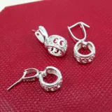 Подвеска, застежка, изумрудные аксессуары ручной работы, серебро 925 пробы