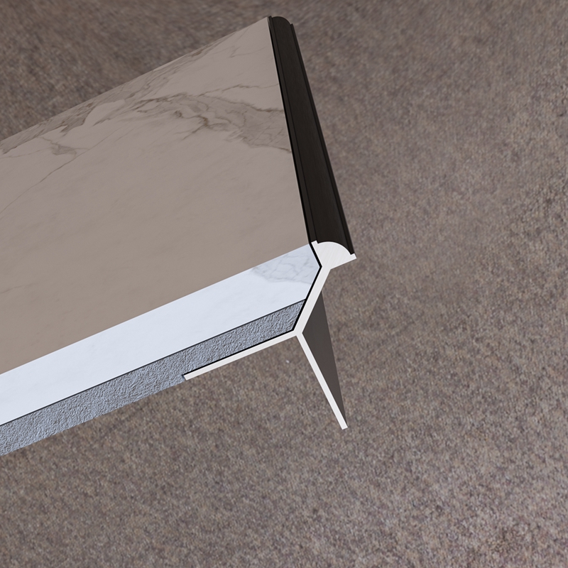 Zhiyong collection edge Mosaic self-adhesive tile Anti-collision protection strip Edging edge sealing edge closing edge pressing edge Wooden floor buckle Aluminum alloy