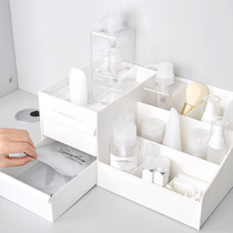 Simple wind drawer type cosmetics storage box dormitory skin care products dressing box student desktop storage artifact