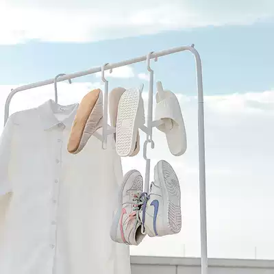 Student dormitory balcony drying shoe rack plastic sun shoe artifact multifunctional sunning shoe rack window sill outdoor adhesive hook hook hook