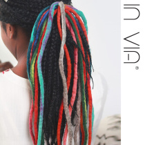 Dirty Braid Wig Rope Colorful Wool Felt Rope Ombre Ethnic Boho Hair Accessories Hippie
