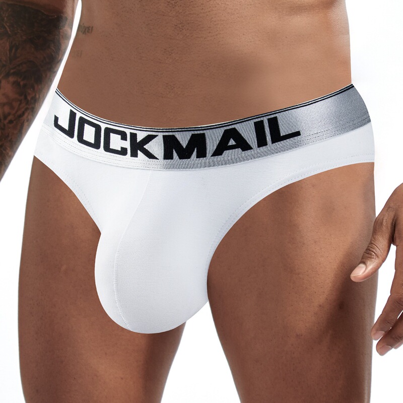 Jockmail New Foreign Trade Men's Single Thong Underwear with Large Pouch, Bikini Cotton, Tight-Fitting, Low-Waist, Fashionable and Sexy