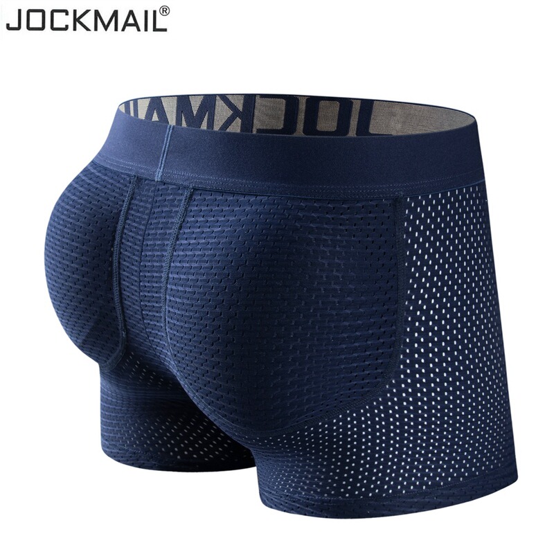 Jockmail Padded Mesh Butt-Lifting Men's Boxer Briefs with Sponge Padding for Hip Enhancement and Fake Buttocks Jockmail Padded Mesh Butt-Lifting Men's Boxer Briefs with Sponge Padding for Hip Enhancement and Fake Buttocks