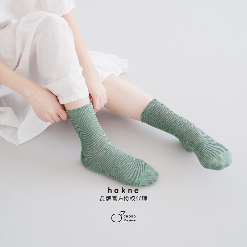 2026 New Color Japanese-Made Linen Ribbed Socks for Women, Spring and Summer Outfit Essential Hakne Hk0102