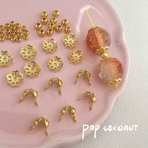 Кокосовой 18K -плановый золото, аксессуары, лобстер