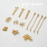 Кокосовой 18K -плановый золото, аксессуары, лобстер