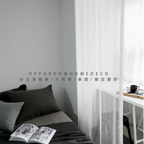 Large net grid office partition dormitory homestay cafe curtain drape high-end light luxury living room bedroom customization