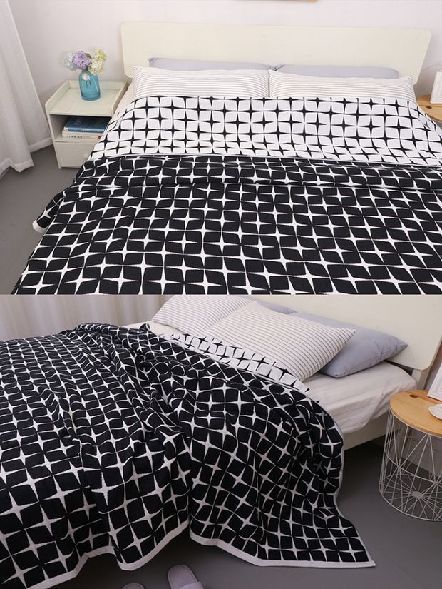 Khăn gạc là cotton và mùa hè mát mẻ là điều hòa không khí là máy có thể giặt được - Ném / Chăn chăn nhung mỏng