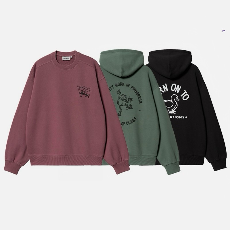 Special Offer in Stock Carhartt Wip Stamp Sweat Carhartt Loose Fit Stone-Washed Sweatshirt 033621