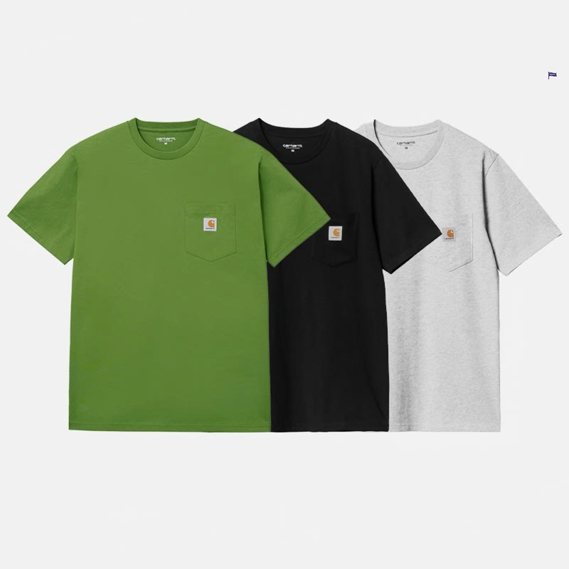 In Stock Carhartt Wip Pocket Loose Carhartt Pocket Short-Sleeve T-Shirt Thick Version 171068