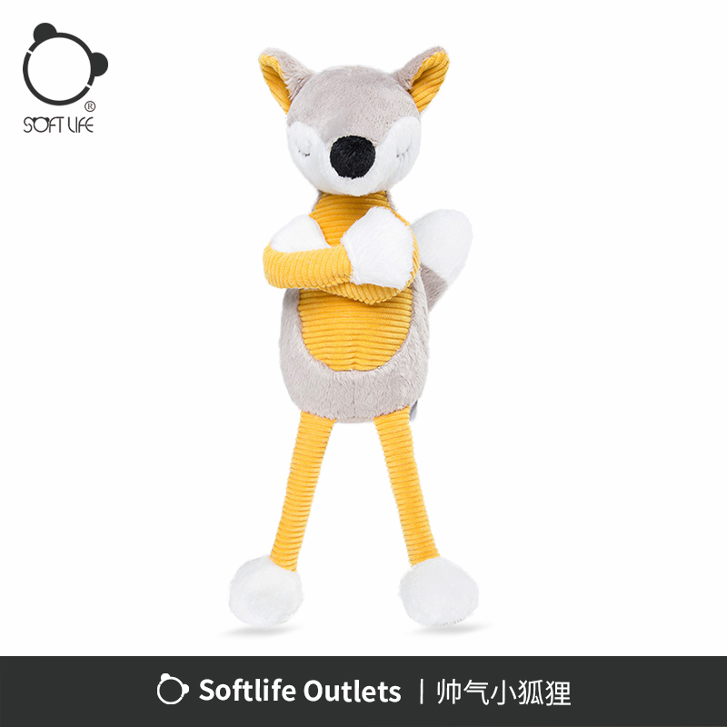 softlife cute little fox doll plush toy baby comfort doll children baby birthday gift