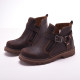 真皮马丁靴男靴子中帮登山鞋复古短靴工装靴百搭英伦风高帮休闲鞋