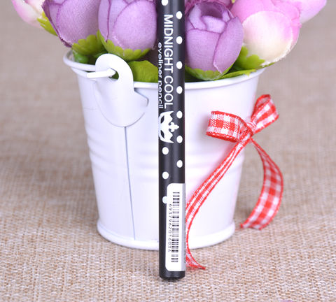 Midnight Cool Black Eyeliner Đen Lông mày Bút chì Rất đen Dễ dàng sơn Hàn Quốc Không thấm nước lâu Trang điểm mới bắt đầu - Bút kẻ mắt ke mat