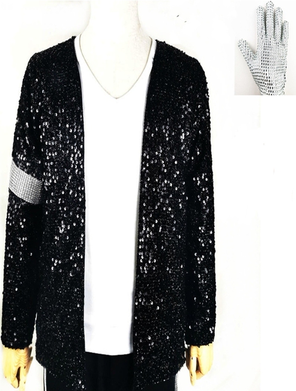 Michael Jackson Performance Costume Mj Clothing for Children and Adults, Unisex, Billie Jean Dance Imitation Performance Outfit Set