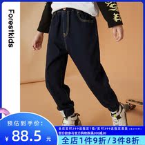 Childrens childrens clothing jeans 2021 autumn new medium and large childrens casual pants trend trousers boys leggings trend