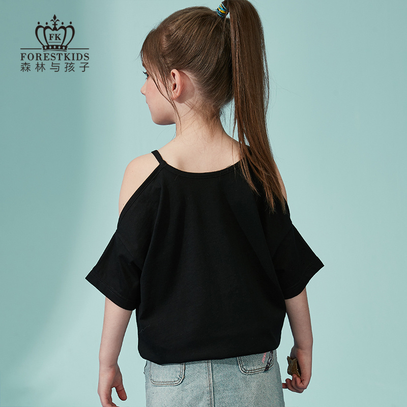 Girls T-shirt vai miễn phí 2020 mùa hè loose-fitting quần áo Hàn Quốc phiên bản bông nửa tay áo mùa hè váy thủy triều của trẻ em cho trẻ em.