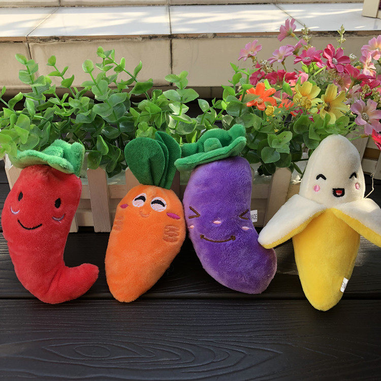 Dog toy plush sound series dog toy banana radish eggplant pepper pet toy Teddy