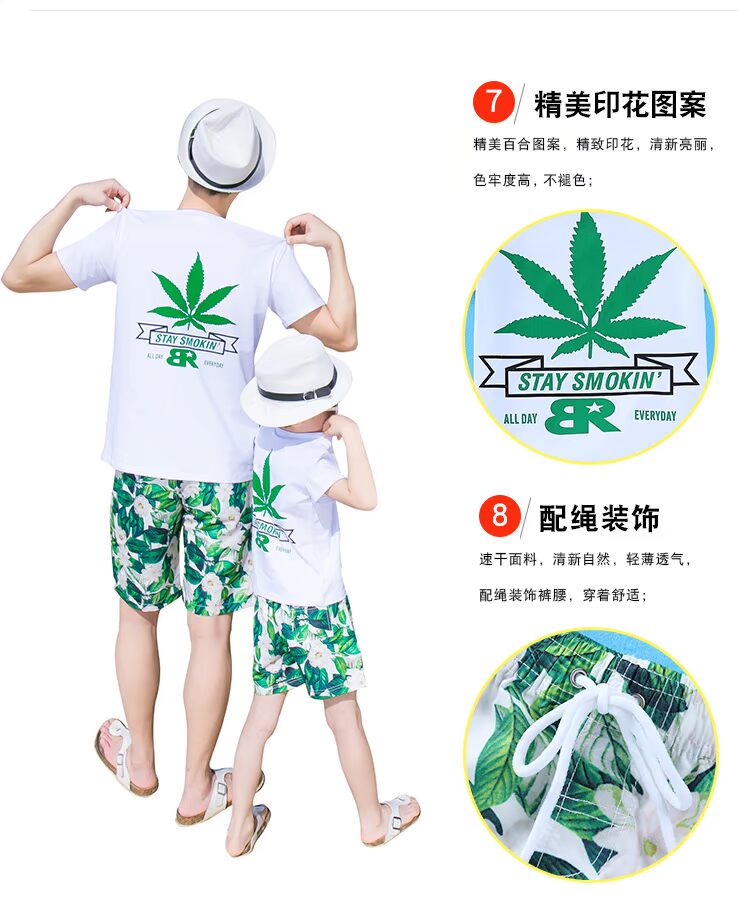 Trang phục cha mẹ cho con mùa hè 2019 gia đình mới ba hoặc bốn chiếc váy gia đình đi biển - Trang phục dành cho cha mẹ và con bexinhshop shop