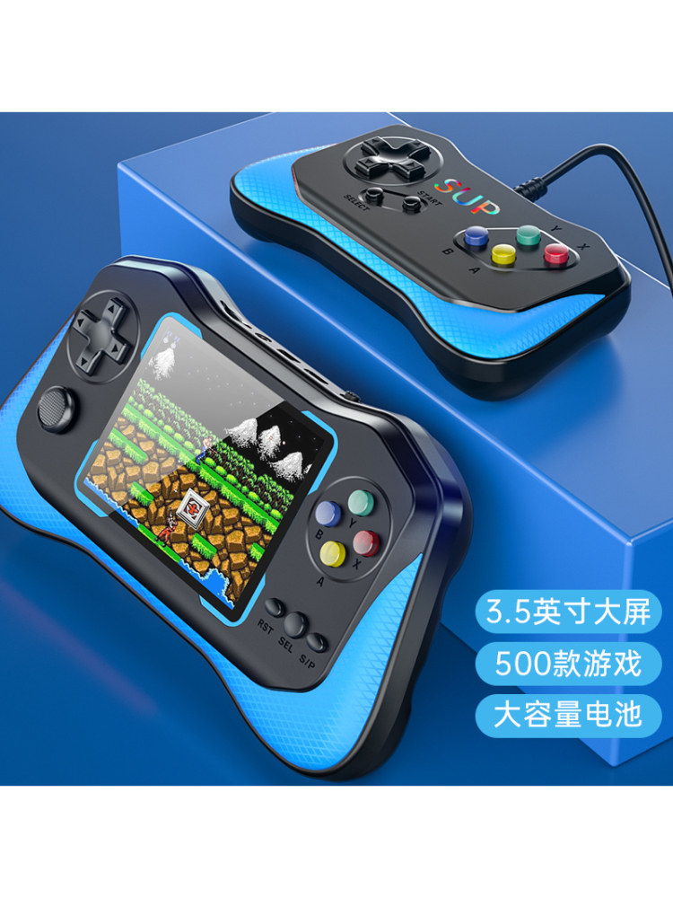 Game Console Connected to Tv, New Handheld Game Console with Large Screen, 500 Games, Nostalgic Horizontal Version Handheld Console, Internet Celebrity Model