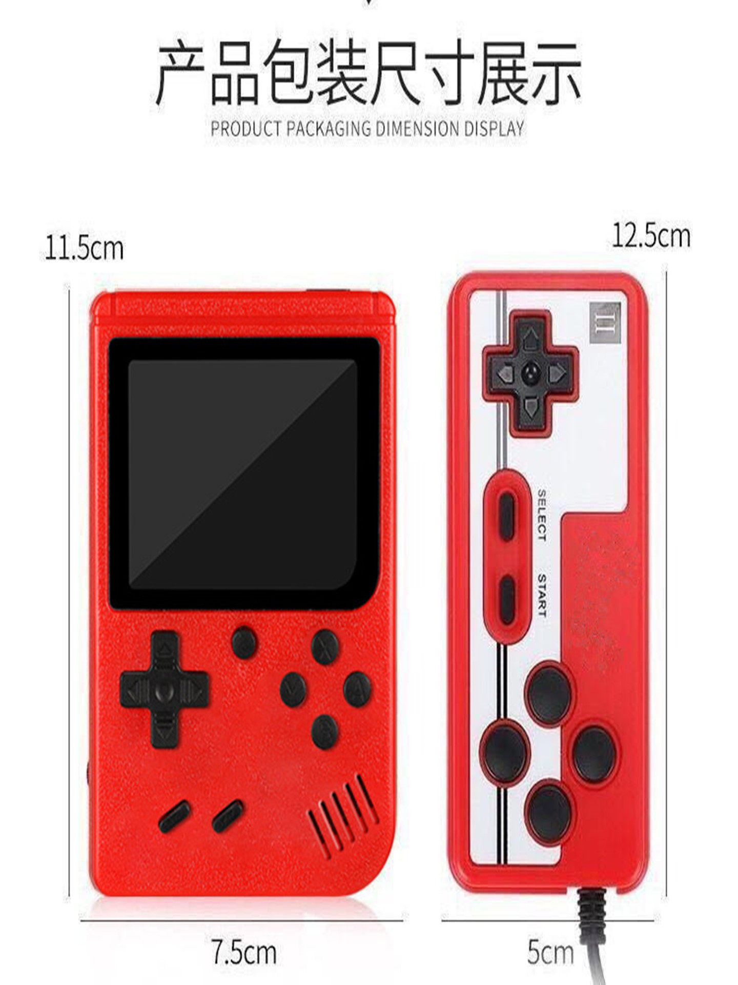 Game Console for Children, Electronic 400-in-1 Game, Super New Classic Nostalgic Two-Player Rechargeable Game Console