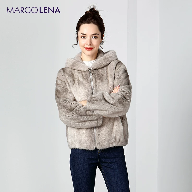 Портного качества бархат лебедь, Short jacket with zipper with hood, европейский стиль