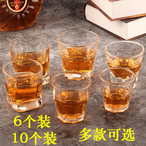 10 sets of tempered glass cup octagonal cup tea cup beer glass whiskey cup thick bar KTV