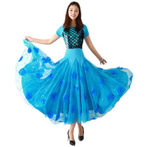 Modern Dance Dress Ballroom Dance Performance Performance Waltz Tango Sequins Summer