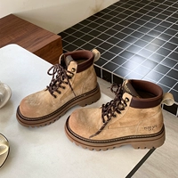 喵唔的天空 Martens, демисезонные повседневные универсальные короткие сапоги на платформе, из натуральной кожи