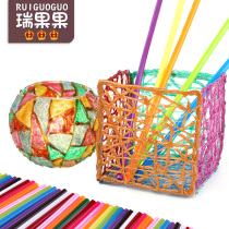 Color hot melt glue stick 7mm11mm strong transparent high-stick glue strip kindergarten handmade diy material