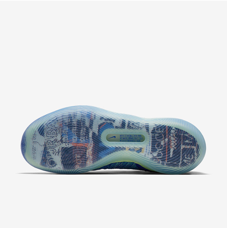 Nike KD11 Durant 11 thế hệ màu xanh băng tất cả màu đen Duran 11 đôi giày bóng rổ chiến đấu thực sự đặc biệt đầu tiên AO2605-004 - Giày bóng rổ giày thể thao nam