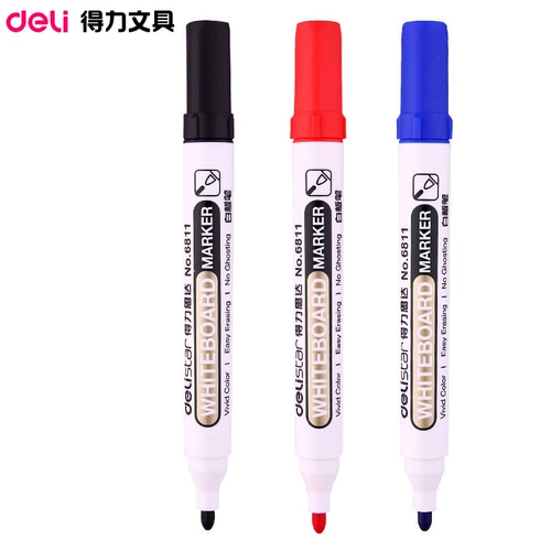 Деди может потирать ручку с белой доской и доска для написания щетки. Примечания на витрине ручки на базе доски, Pen Office Tearning Classroom Легко втирать белую ручку Черно -красная белая доска Pen Office Stationery