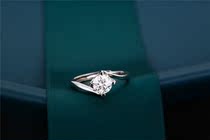 Ming giant silver decoration | Bull Head Ring Female Pure Silver Classic Four Paws Twist Arm Bull Head Mosanstone Diamond Ring import D color