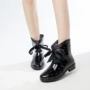 Thời trang mới của Hàn Quốc ngọt ngào đi mưa đi mưa ống ngắn đi trong giày cao su chống trượt giày nữ chống nước ủng nữ đi mưa 