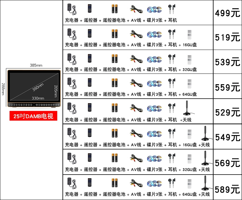 Xianke ông già mini TV nhỏ cầm tay di động cầm tay sóng mặt đất DTMB không dây ông già nhỏ đa chức năng video độ nét cao máy hát opera hát opera xem máy - Trình phát TV thông minh