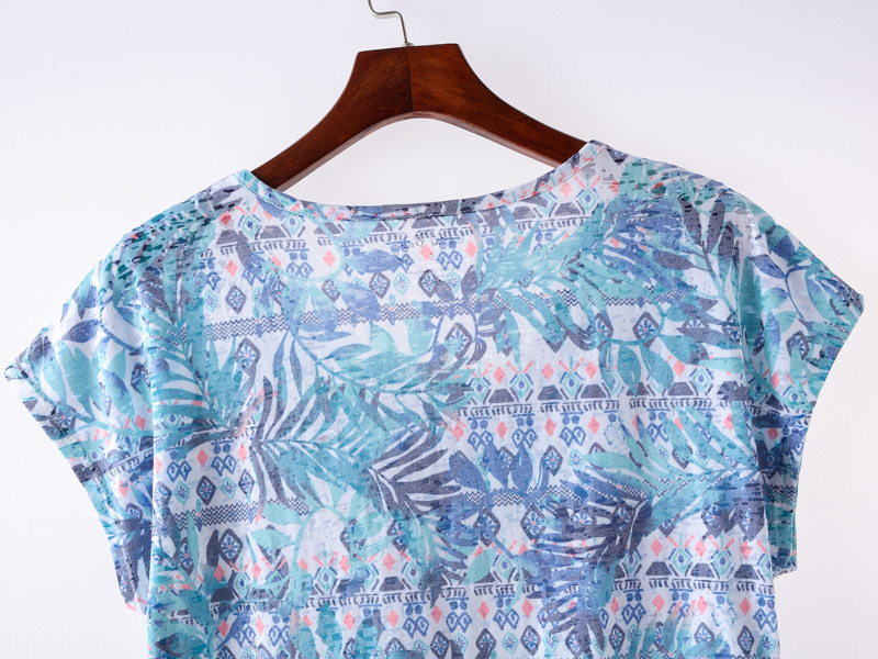 Mới nữ mùa hè t-shirt kích thước lớn bông thối hoa thoáng khí mẹ nạp chất béo mm200 kg phần mỏng cong hem top áo khoác trung niên