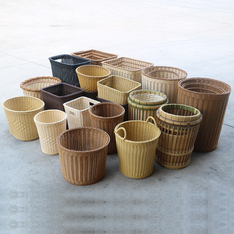 New Pint Hotel Guesthouses Imitation Vines Weave Towel Frame Dirty Laundry Containing Basket Round Miscellaneous Basket Bath Towels Containing Basket