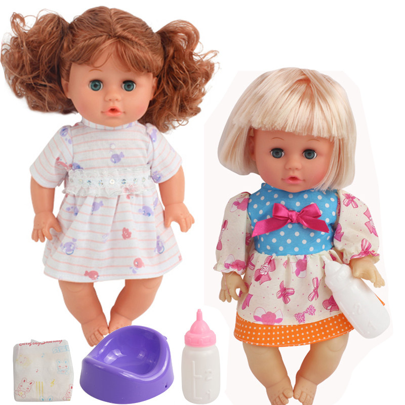 Will talk foreign dolls emulation drink water pee baby sleep dolls baby dress up house wine children girl toys