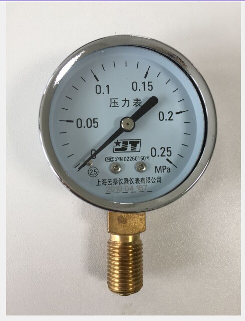 上海云泰医用压力表0-0.25MPa 138 博迅手提式压力蒸汽灭菌器配件