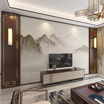 Nouveau style chinois multicouche en bois massif peint lambris salon canapé fond mur américain style européen lumière luxe décoration murale